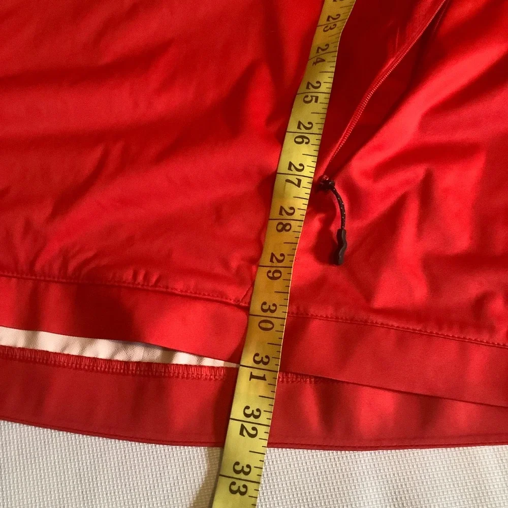 Nike Men Red Long Sleeve V-Neck Training Fall Pullover Jacket 3XL Zipper Pockets